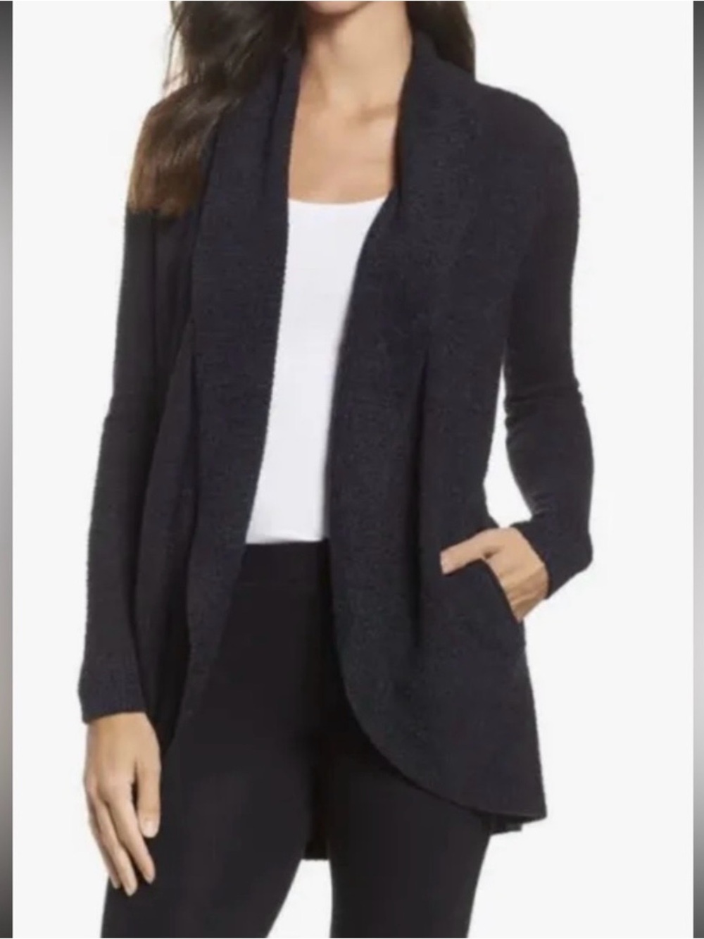 Barefoot Dreams CozyChic Lite Open
Front Draped Shawl Collar Cardigan *NWOT